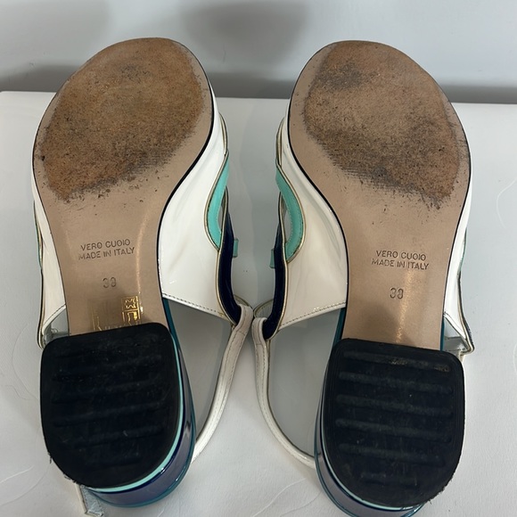 Accademia of Venice made in Italy Shades of Blue Bejewelled Sling Back Sandal - Picture 10 of 17